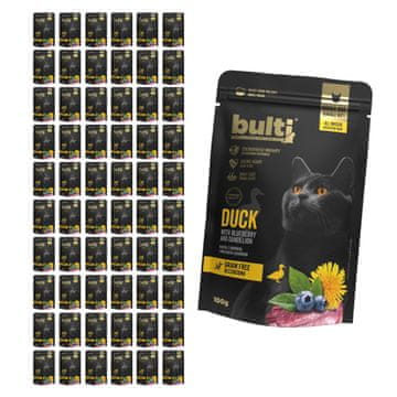B.U. Superfood mokra hrana za mačke s okusom patke, borovnice i maslačka 60x100g