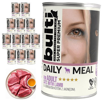 B.U. Daily Meal mokra hrana za odrasle mačke s okusom janjetine 12 x 400 g