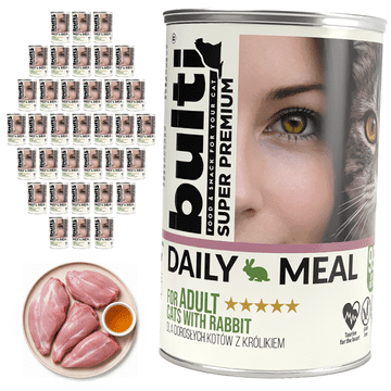 B.U. Daily Meal mokra hrana za odrasle mačke Rabbit 36x400g Potpuna
