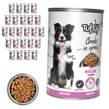 Tuff Stuff mokra hrana za pse Janjetina konzerva 24x1250g Komadići u umaku