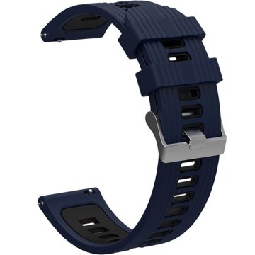 GS Univerzalni silikonski remen 22 mm, tamnoplava / crna