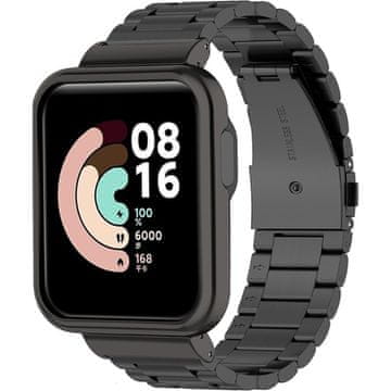 GS Čelična narukvica za Xiaomi Mi Watch Lite, crna