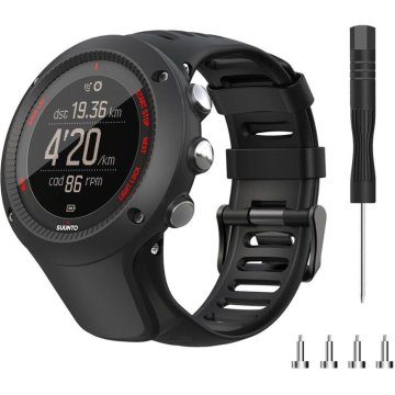 GS Silikonski remen za Suunto Ambit 1/2/3/2S/2R/3P/3S/3R, crni