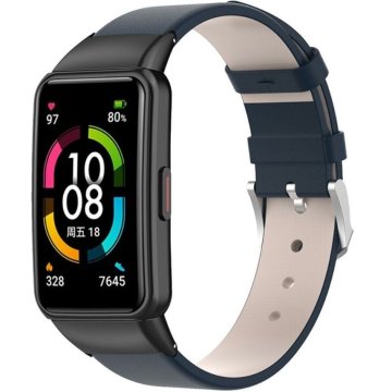 GS Remen od prave kože za Huawei Band 6, tamnoplava