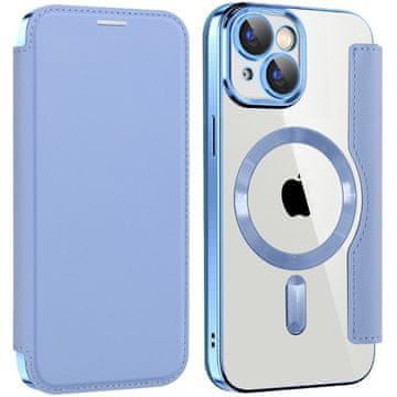 Overboard Preklopna futrola za iPhone 15, RFID novčanik MagSafe sa zaštitom za kameru, plava