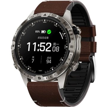 GS Kožni remen Quickfit za Garmin Fenix 5X/6X/6X PRO/7X satove, boja kave