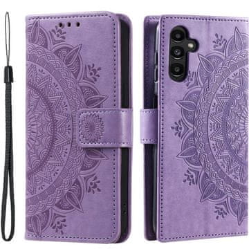GS Preklopna maska za Samsung Galaxy S23 FE, Mandala, ljubičasta