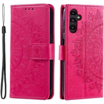 GS Preklopna maskica za Samsung Galaxy A35 5G, Mandala, roza