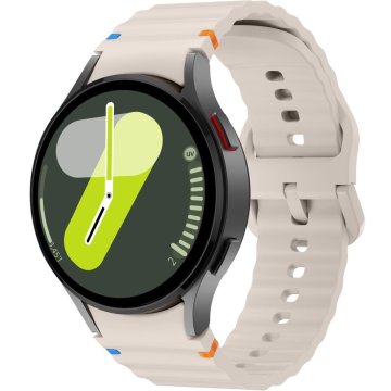 GS Silikonski remen za Samsung Galaxy Watch 4/5/6/7/FE 40/42/43/44/45/46/47 mm, bež