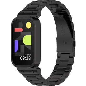 GS Čelična narukvica za Xiaomi Smart Band 9 Active / Xiaomi Redmi Band 3, crna