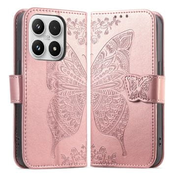 GS Preklopna futrola za Xiaomi 17, leptir, roza