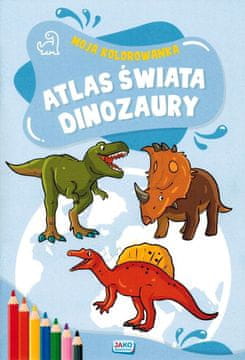 JAKO Atlas świata. Dinozaury. Kolorowanka dla dzieci