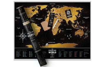 1DEA.me Świat. Mapa zdrapka Black World