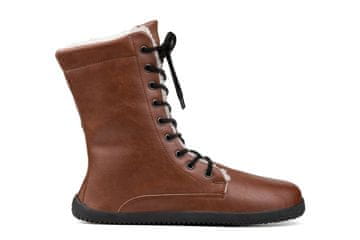 Ahinsa shoes Dámské zimní bosonoga boty Jaya Winter on zip hnědé 36