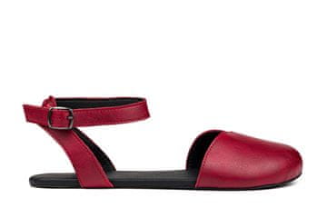 Ahinsa shoes Dámské barefoot střevíčky Balerina vínové 43