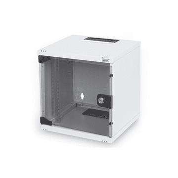 Digitus 10" mrežni set, 6U ormar, polica, PDU, 8-portni preklopnik, CAT 6 patch panel, sivi | Mrežni set | DN-10-SET-1 | Mrežni set od 254 mm (10") tvrtke idealno je svestrano rješenje