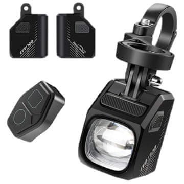 Lampka Rowerowa Przednia EVO 1700 USB +Pilot Uchwyt GARMIN GOPRO