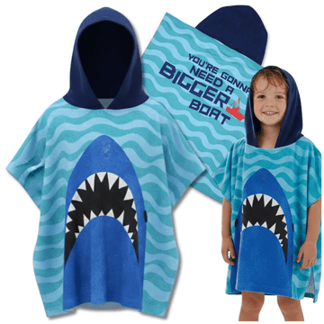 Dječji SHARK pončo za kupanje s kapuljačom Ručnik za plažu Pool Beach 50x100