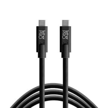 ETH TT TetherPro USB-C na USB-C kabel 4,6 m crne boje