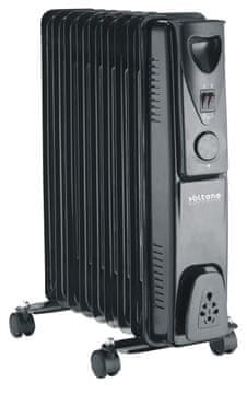 Volteno Crni električni uljni radijator s 9 rebara na kotačima 2000 W