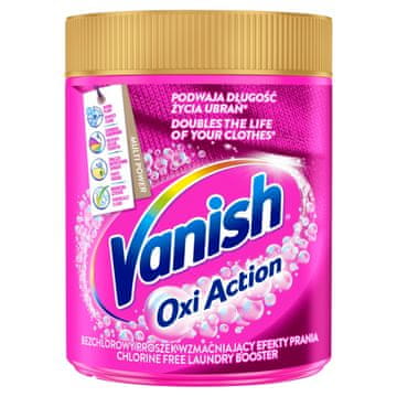 RECKITT BENCKISER Vanish Oxi Action prašak za uklanjanje mrlja s tkanine, ružičasti, 470 g