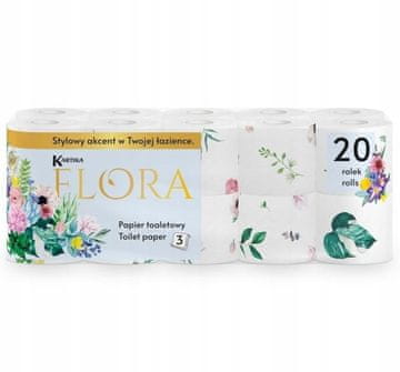 Metsa Tissue Kartika toaletni papir suhi bez mirisa, cvjetni, troslojni, 20 rola