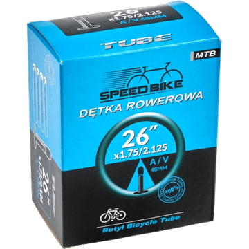 Unutarnja zračnica za bicikl 26" MTB city SpeedBike 26x1.75/2.125 AV48 47/57-559