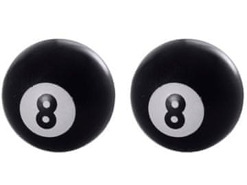 Jet Matice, kapice, kapice ventila, AV ukrasne aluminijske crne kuglice 8-BALL br. 8 2 komada