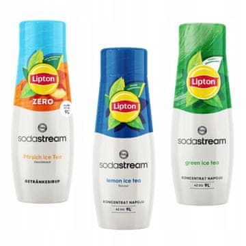 SodaStream Lipton ledeni čaj , pakiranje od 3 komada: breskva Zero, limun, zeleni