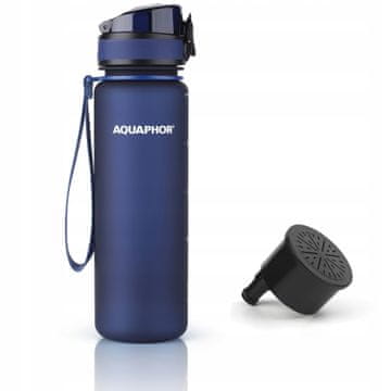 Aquaphor City filter boca 500 ml, tamnoplava