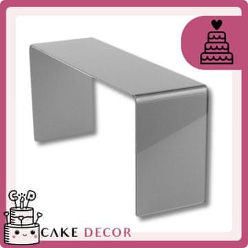Srebrni displej za slatki stol 26x8x12 cm