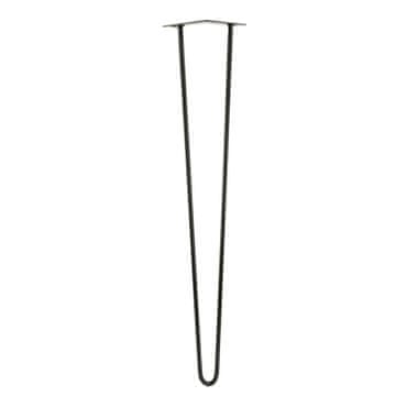 BB Noga za namještaj Loft s ukosnicom, mat crna, visina 71 cm - 2 šipke