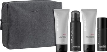 Rituals Zestaw kosmetyków pielęgnacyjnych The Ritual of Homme Kosmetyczka + Żel pod prysznic-pianka 50 ml + Antyperspirant 50 ml + Żel pod prysznic 70 ml + Balsam do ciała 70 ml