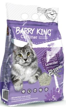 Barry King | Pijesak za mačke | Bentonitni posip - Lavanda 5L