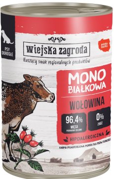 Wiejska Zagroda | Odrasla | Monoproteinska hrana za pse 400g - Govedina 400g
