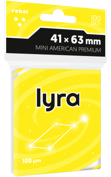 BE 100 Rebel omota za kartice: Lyra Premium omotači (41x63 mm)