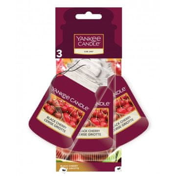 Yankee Candle - Black Cherry - bonus paket od 3 mirisa za auto u staklenci