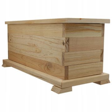 Drvena vrtna tegla, stalak za cvijeće, kutija za cvijeće, sirova, 52 cm