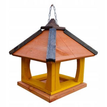 Poljska drvena hranilica za ptice za balkon 35x32x26 cm K35ti Tik