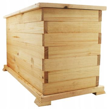 Drvena vrtna tegla, stalak za cvijeće, kutija za cvijeće, sirova, 62 cm