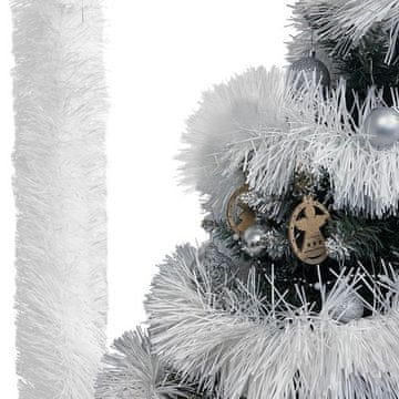 slomart RUHHY 22307 božićna girlanda, bijela, 6m, Ø15 cm