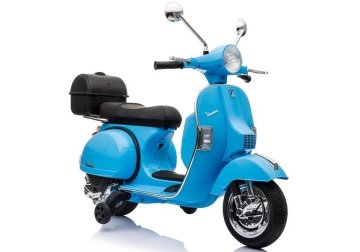 slomart LEAN CARS skuter Vespa na akumulator za djecu Svjetla LED MP3 Plavi