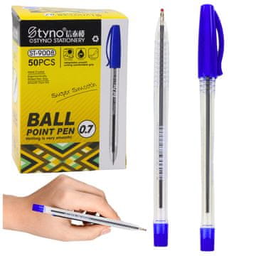 slomart LEAN Kemijska olovka s kapicom, plava tinta, 0.7 mm