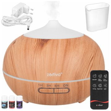 slomart ZORTIVA Aroma difuzor i ovlaživač zraka 400ml, LED, daljinski upravljač