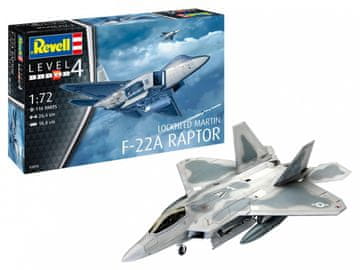 slomart REVELL Plastični model - Lockheed Martin F-22 Raptor, 1/144