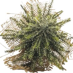 UMJETNA BOŽIĆNA DRVCA POZLAĆENA VREĆICA OD JUTE 20 CM 133173