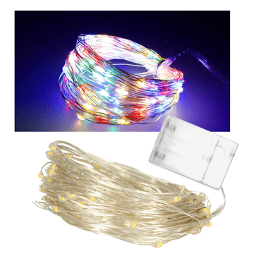ŽARULJE ŽICE 50LED VIŠEBOJNE MIRKO ŽARULJE BATERIJE SVJETLA S NIZAMA