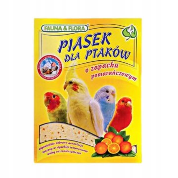 PIASEK POMARAŃCZOWY DLA PTAKÓW FAUNA FLORA 1KG zapachowy naturalny mineral