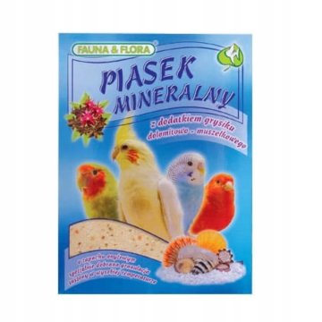 PIASEK z dodatkiem grysiku dolomitowo-muszelkowego DLA PTAKÓW 1KG MINERALNY