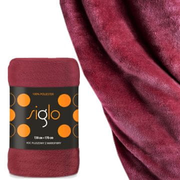 Faro TOPLA DEKA NAVLAKA ZA SOFU NA LEŽAJ MEKANA DEBELNA DEKA 130x170 Bordo